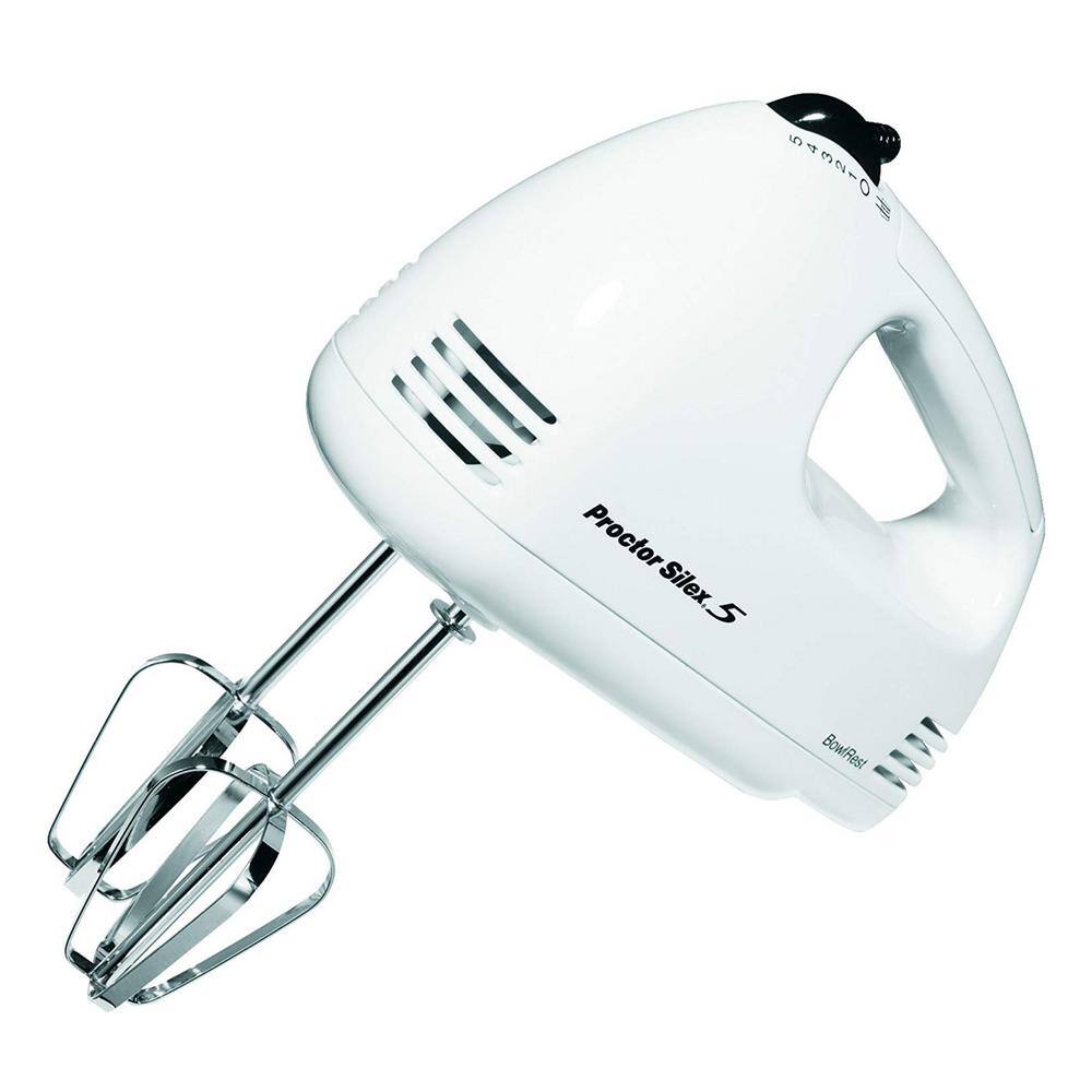 Proctor Silex Easy Mix 5-Speed White Hand Mixer 98589841M