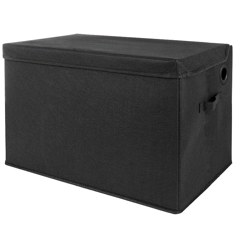 Sammy and Lou Black Solid Color Felt Toy Box