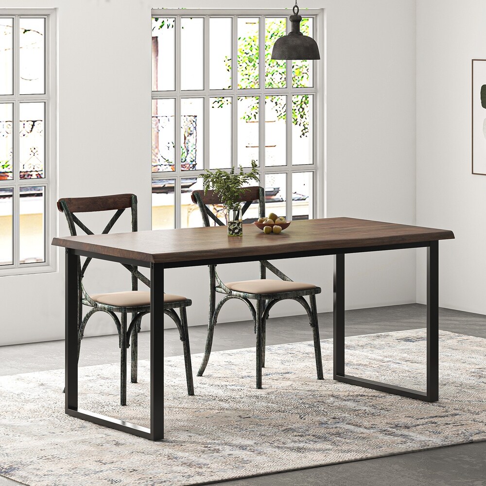 55 Inch Distressed Solid Wood Dining Table   52.4\