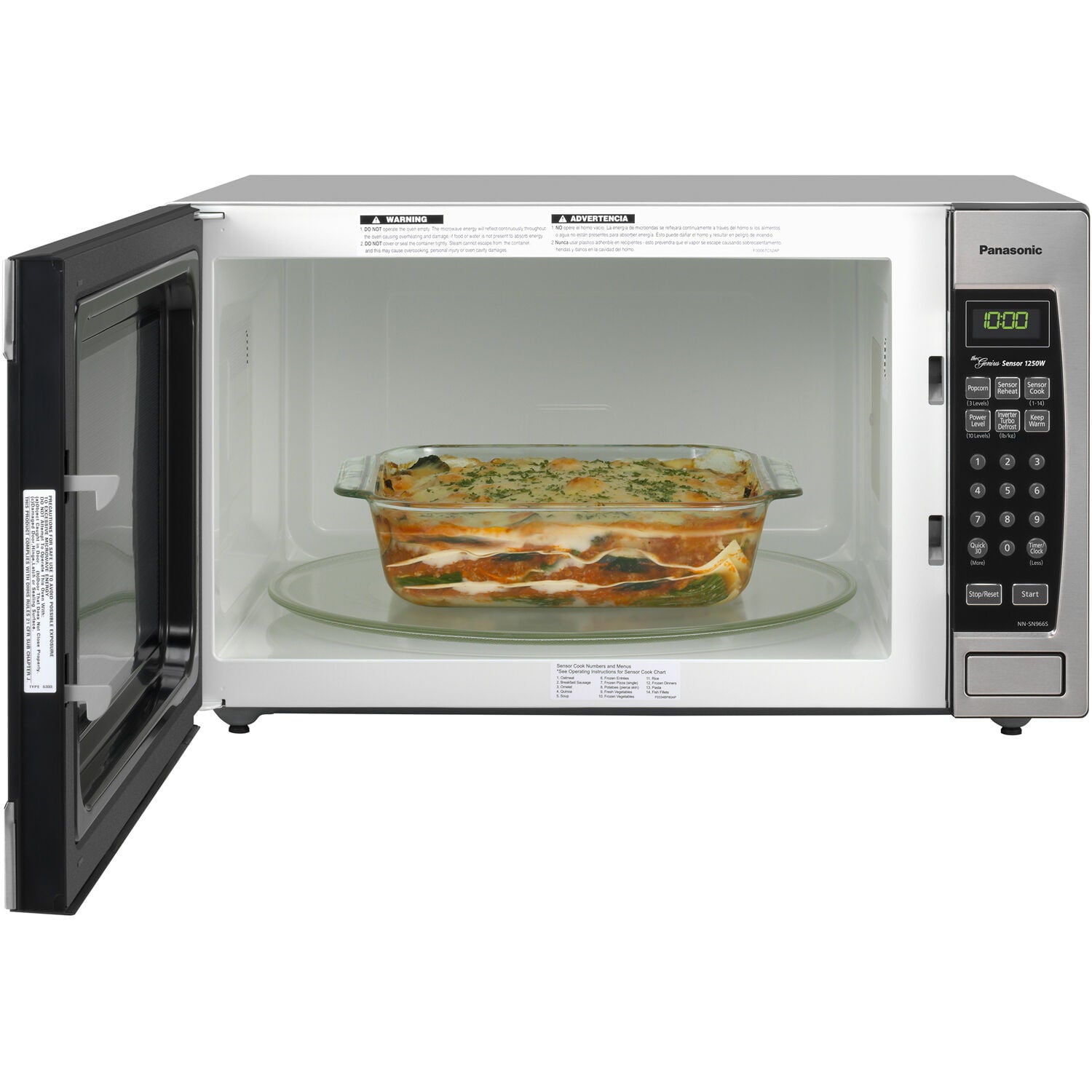 Panasonic Genius Sensor 2.2 Cu. Ft. 1250W Microwave Oven with Inverter Technology