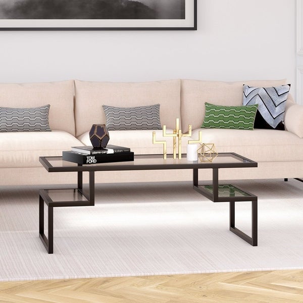 Contemporary Coffee Table with Glass Top