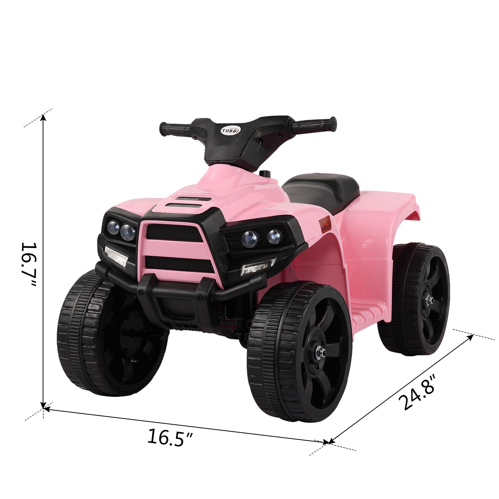 Kids Ride On ATV, 6V Electric Ride On Toy Car, 4 Wheeler for Kids Age 1-2.5, Rechargeable Battery Quad Bike for Boys/Girls, Pink