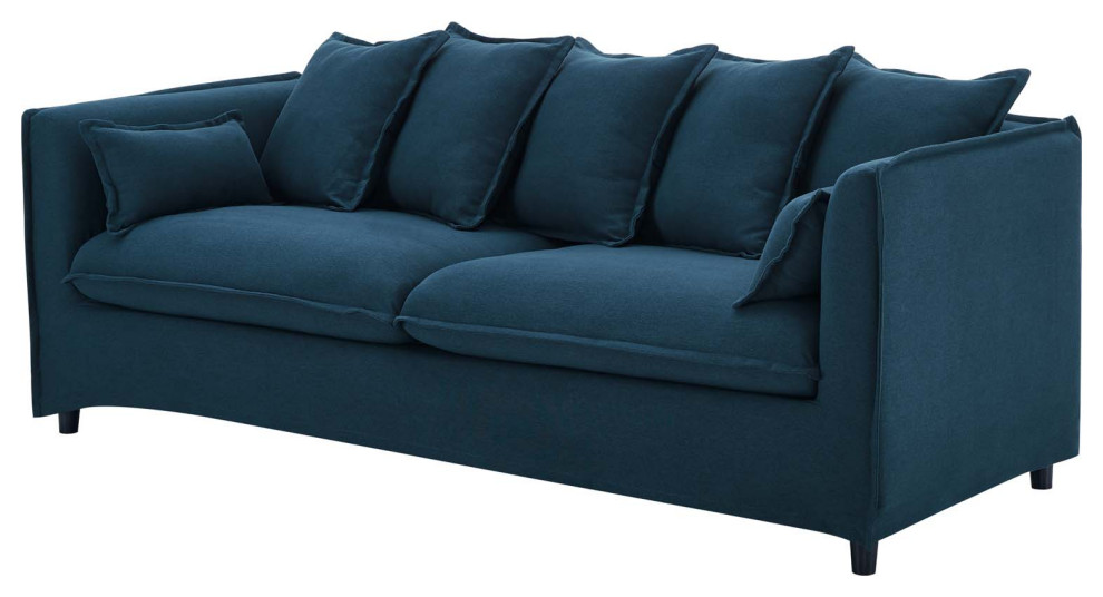 Sofa  Fabric  Navy Blue  Modern  Living Lounge Room Hotel Lobby Hospitality   Contemporary   Sofas   by House Bound  Houzz