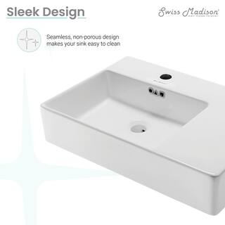 Swiss Madison St. Tropez Vessel Sink in Glossy White SM-WS322