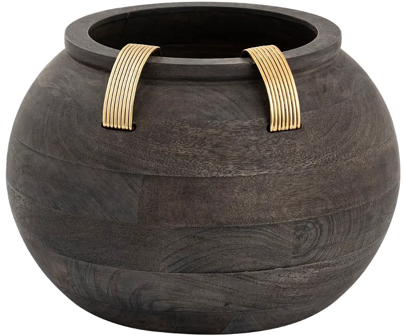 Barone Small Vase Ebony and Mango