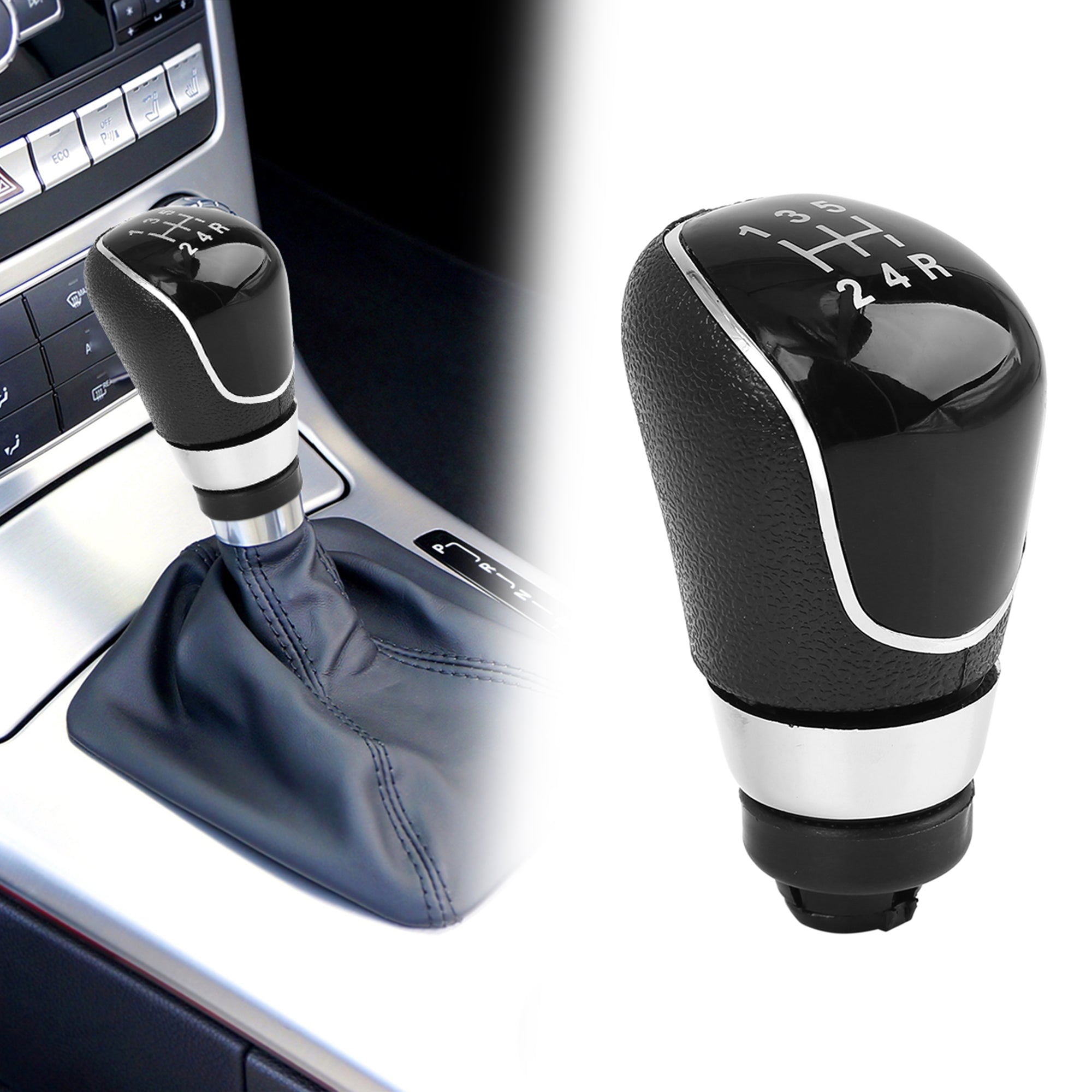 Car Manual 5-Speed Gear Stick Shift Knob Lever Cover Plastic Black for Ford Focus