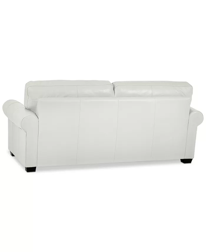 Furniture Orid 77 Leather Roll Arm Apartment Sofa