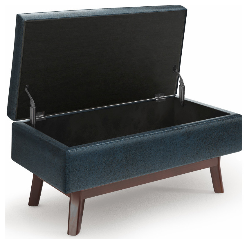 Owen Small Rectangular Storage Ottoman   Midcentury   Footstools And Ottomans   by Simpli Home Ltd.  Houzz