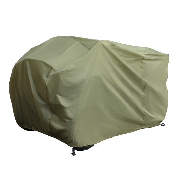 Unique Bargains Outdoor 190t pu Waterproof Double Stitched Seams Atv Cover Green