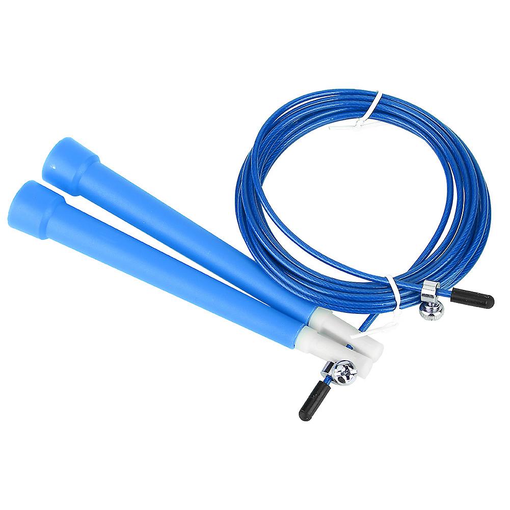 Durable Adjustable Steel Wire Skipping Jumping Rope For Fitness Training Exercise Blue