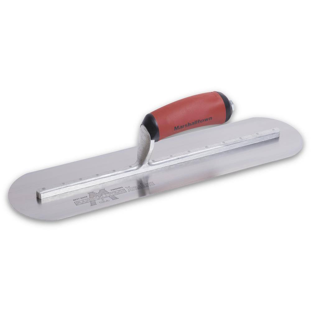 MARSHALLTOWN 18 in. x 3 in. Finishing Fully Rounded Durasoft Handle Trowel MXS75FRD