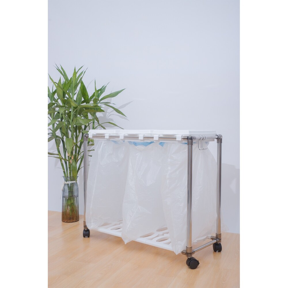 Organize It  3 Compartment Recycling Trash Can