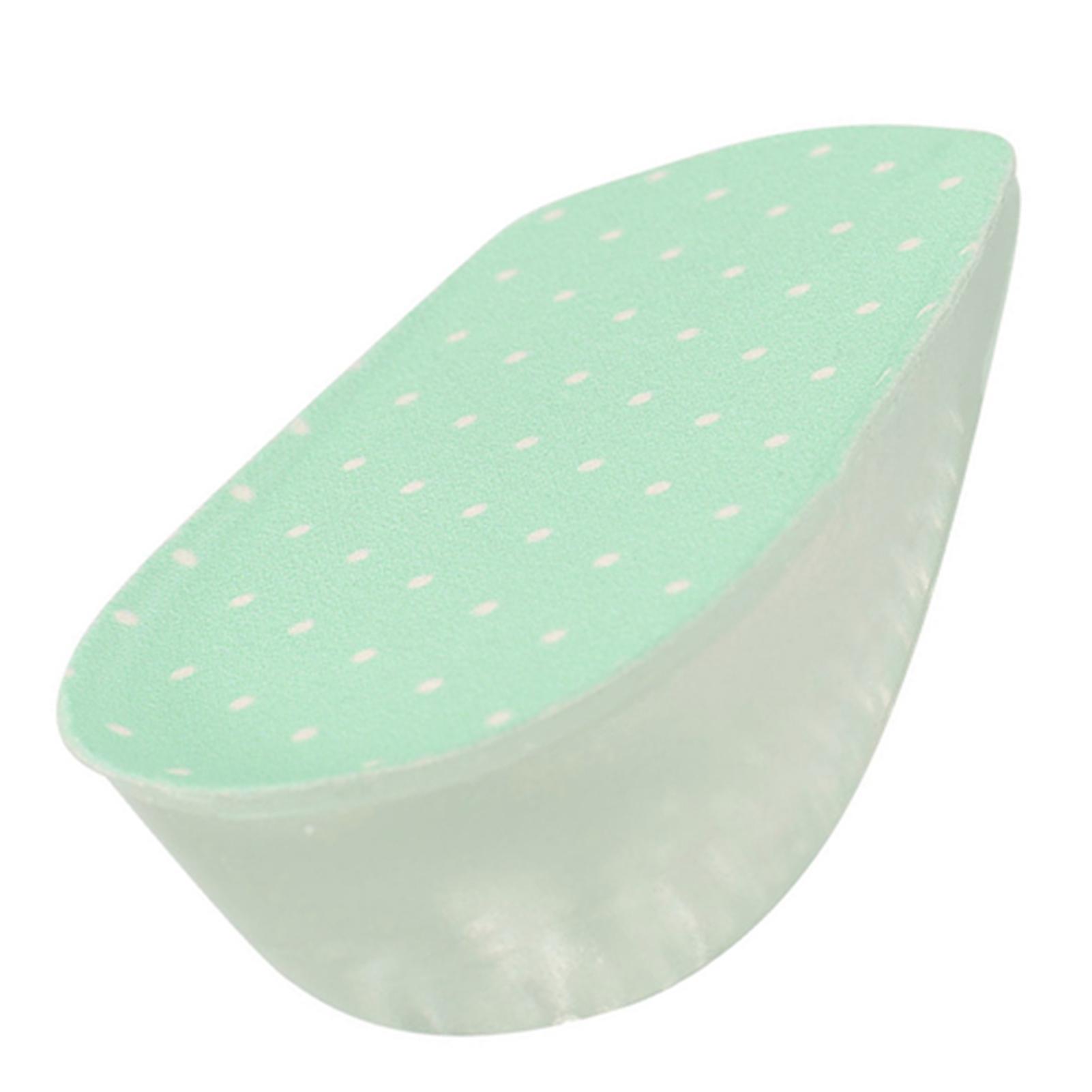 3.5cm Silicone Gel Adhesive Insoles Height Increase Foot Orthotic Arch Support Heel Pads Green