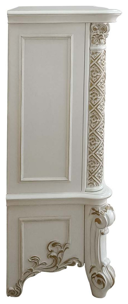 Acme Vendom Chest Antique Pearl Finish   Victorian   Accent Chests And Cabinets   by AMOC  Houzz