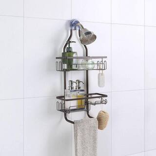 Dracelo Bronze Sturdy Tubing Structure Bathroom Hanging Shower Head Caddy Organizer B09J1418ZP