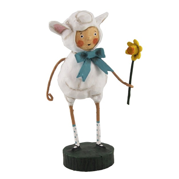 Lori Mitchell Little Lost Lamb One Figurine 5 5 Inches Easter Spring Daffodil 33164 Resin White