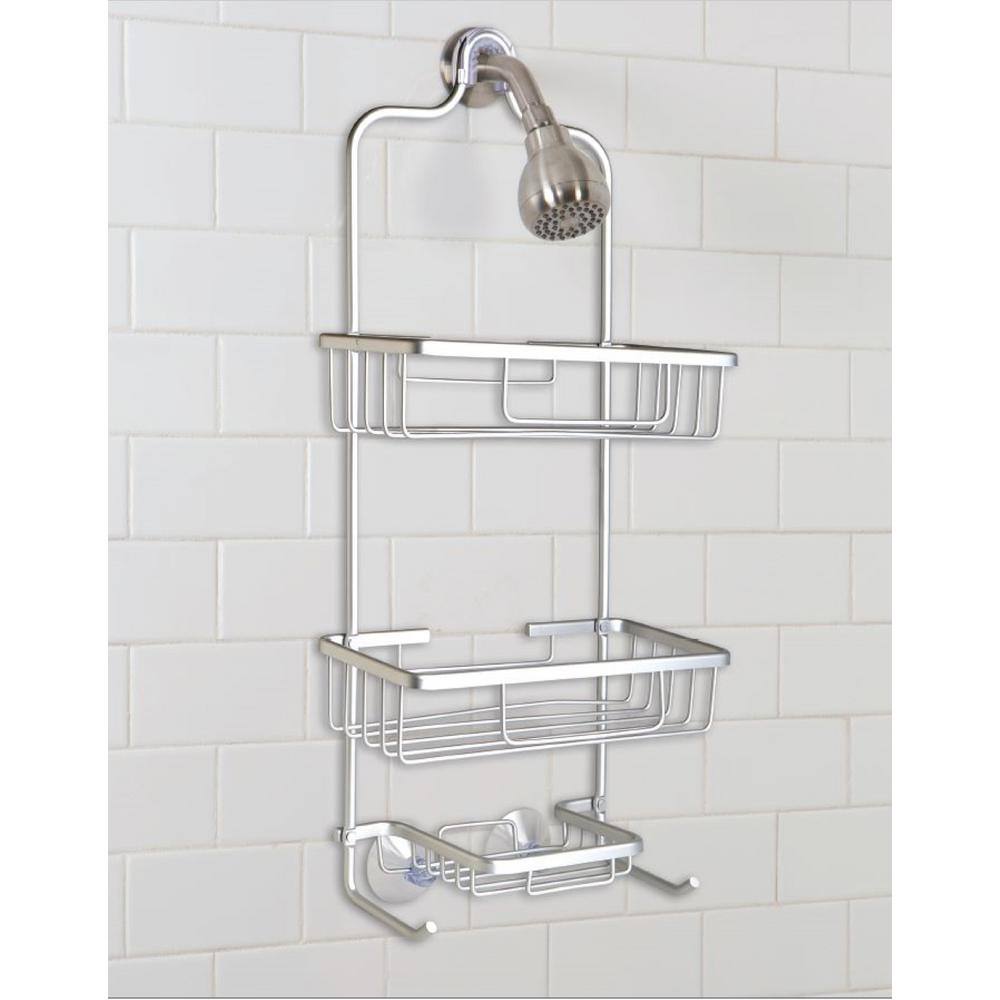 m MODA at home enterprises ltd. ALUMA Shower Caddy SATIN 305867-SATIN