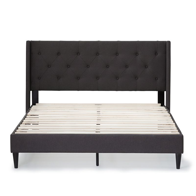 Lucid Dream Collection Upholstered Wingback Diamond Tufted Bed