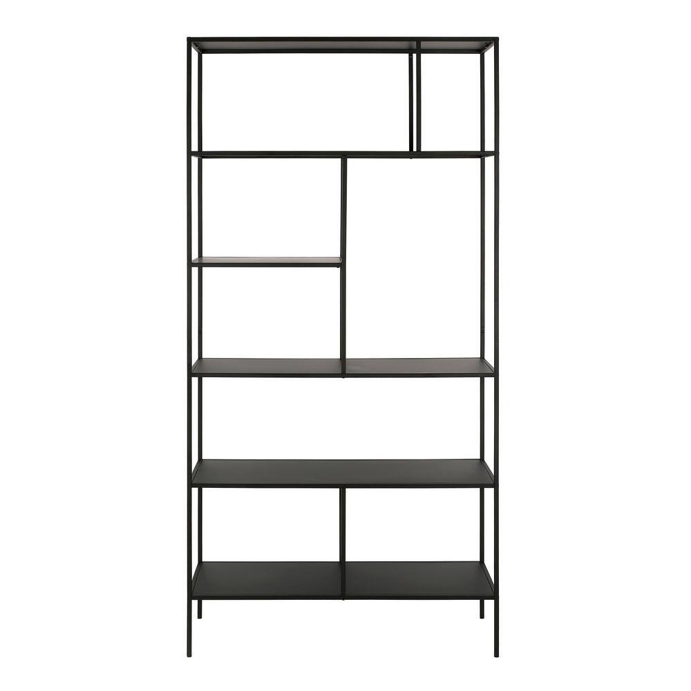 MeyerCross Winthrop 72 in. Blackened Bronze 6-Shelf Bookcase BK0345