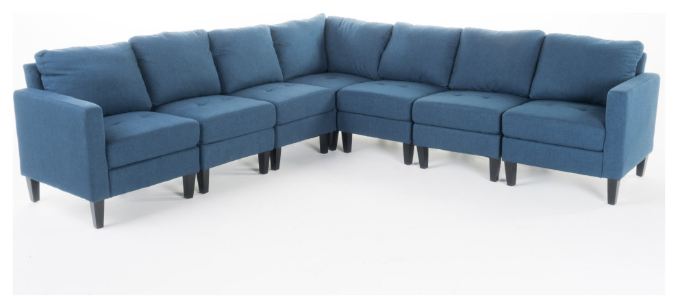 GDF Studio 7 Piece Carolina Versatile Fabric Sectional Couch   Transitional   Sectional Sofas   by GDFStudio  Houzz