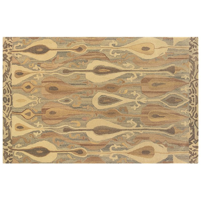 StyleHaven Anna Gray Abstract Ikat Wool Rug