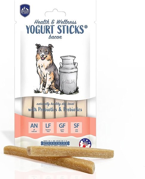 Himalayan Pet Supply Yogurt Sticks Bacon Flavor Dog Treats， 4.8-oz bag