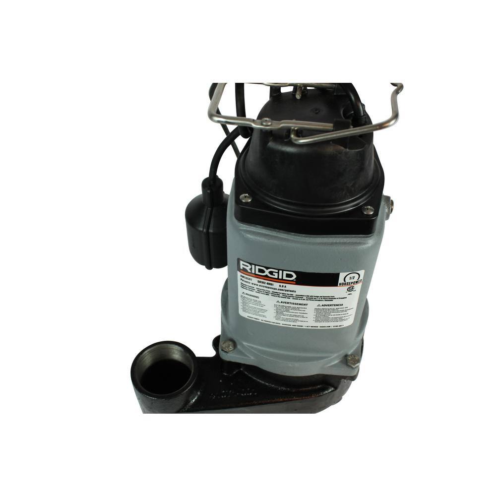 RIDGID 12 HP 120-Volt Sewage Ejector Pump RWCS50T