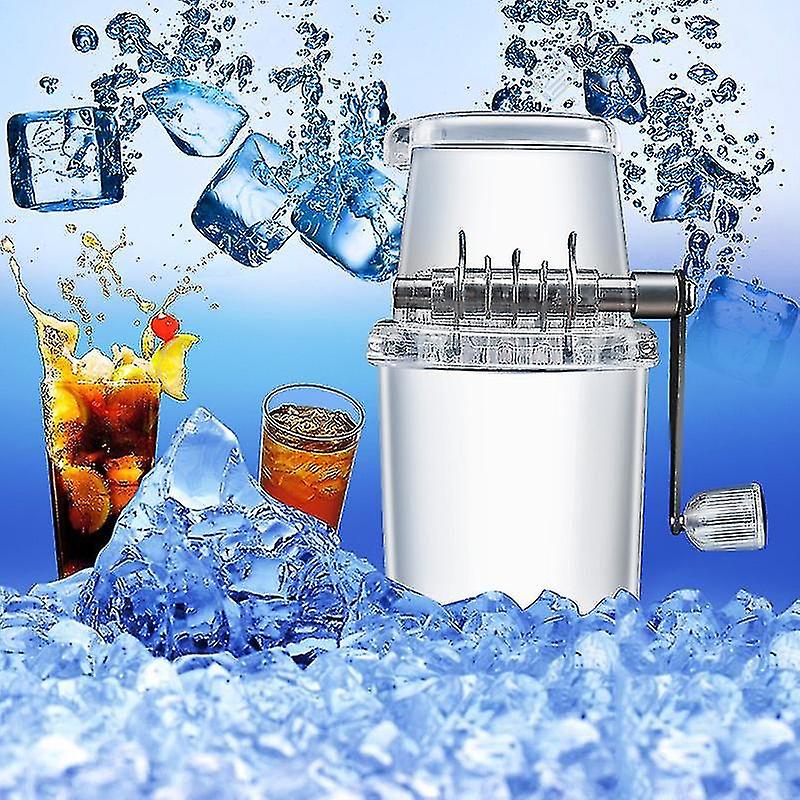 Small Household Transparent Multi-purpose Manual Ice Crusher Hand-cranked Ice Machine Diy