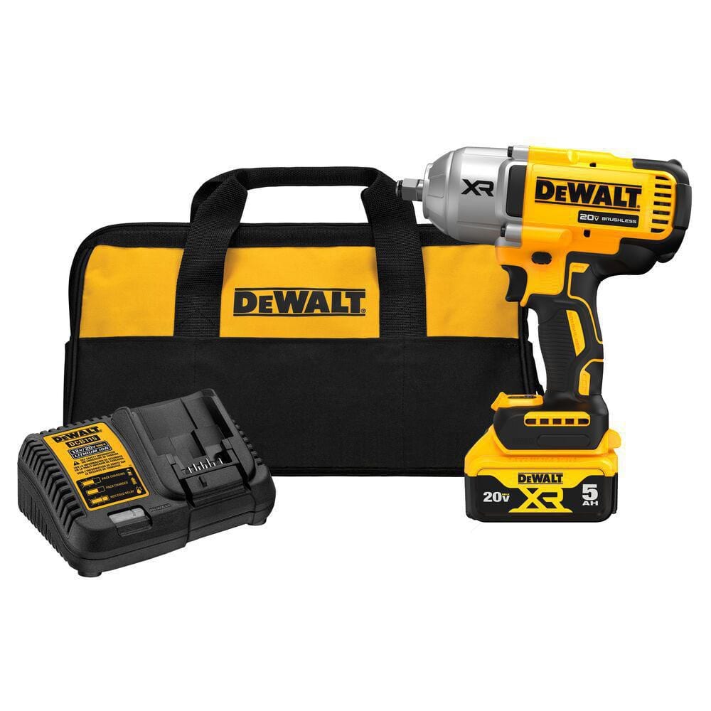 DEWALT 20V MAX Lithium-Ion Cordless 1/2 in. Impact Wrench Kit DCF900P1