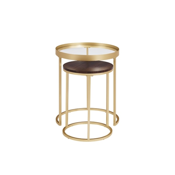 Middlebrook Contemporary Glass-Top Nesting Tables