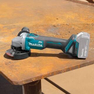 Makita 18V LXT Lithium-Ion Brushless Cordless 4-12  5 in. Cut-OffAngle Grinder with Electric Brake (Tool Only) XAG09Z