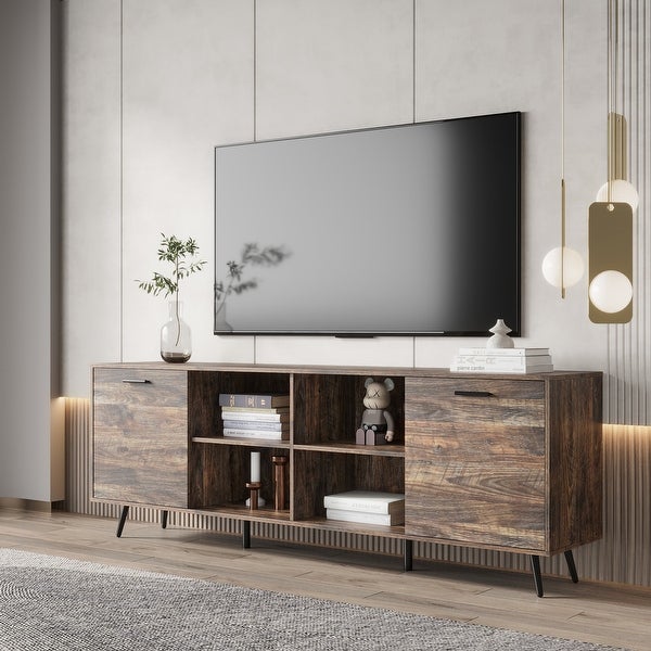 78''W Modern Adjustable Storage TV Stand and Entertainment Center Up to 65'' TV for Living Room - 78.74x15.75x27.56