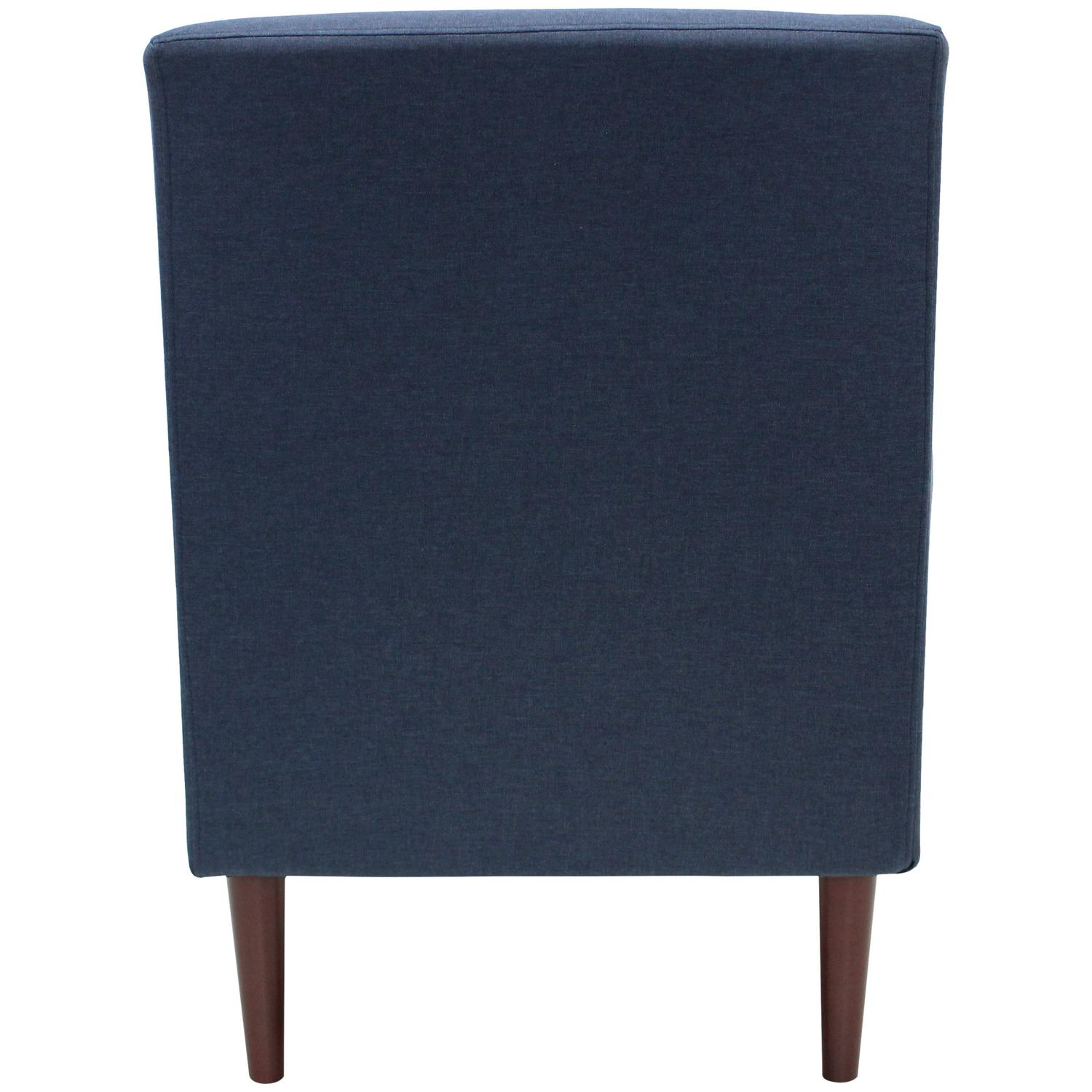 Mainstays Kinley Lounge Arm Chair， Navy Polyester Fabric