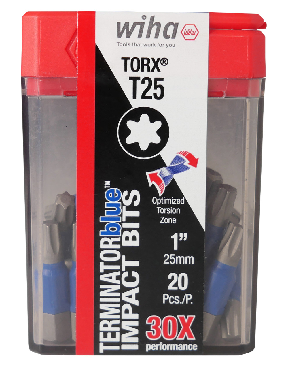 Wiha TerminatorBlue Impact Bit Torx T25 x 1 20pk