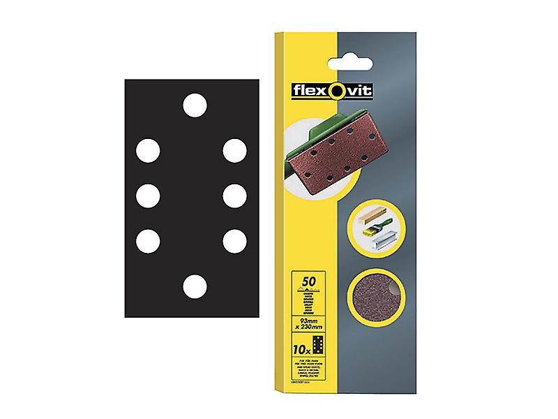 Flexovit 1/3 Sanding Sheets Perforated Fine Grit (Pack of 10) FLV26341