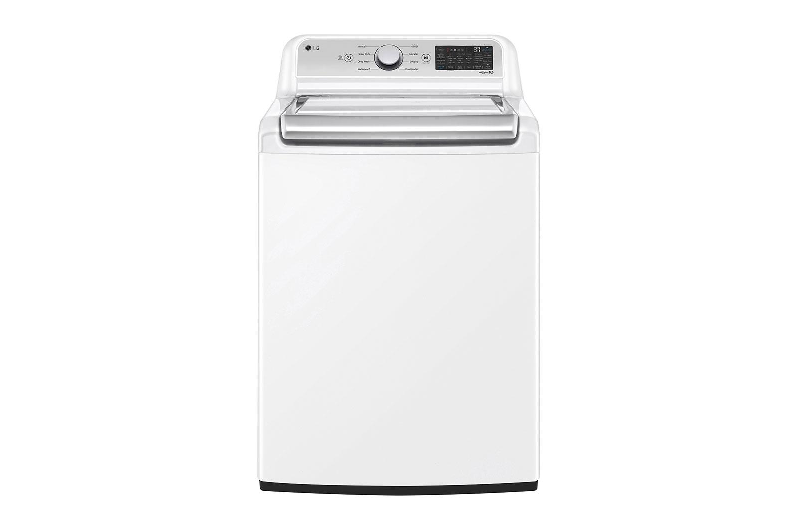 Lg WT7405CW 5.3 Cu.Ft. Mega Capacity Smart Wi-Fi Enabled Top Load Washer With 4-Way™ Agitator & Turbowash3D™ Technology