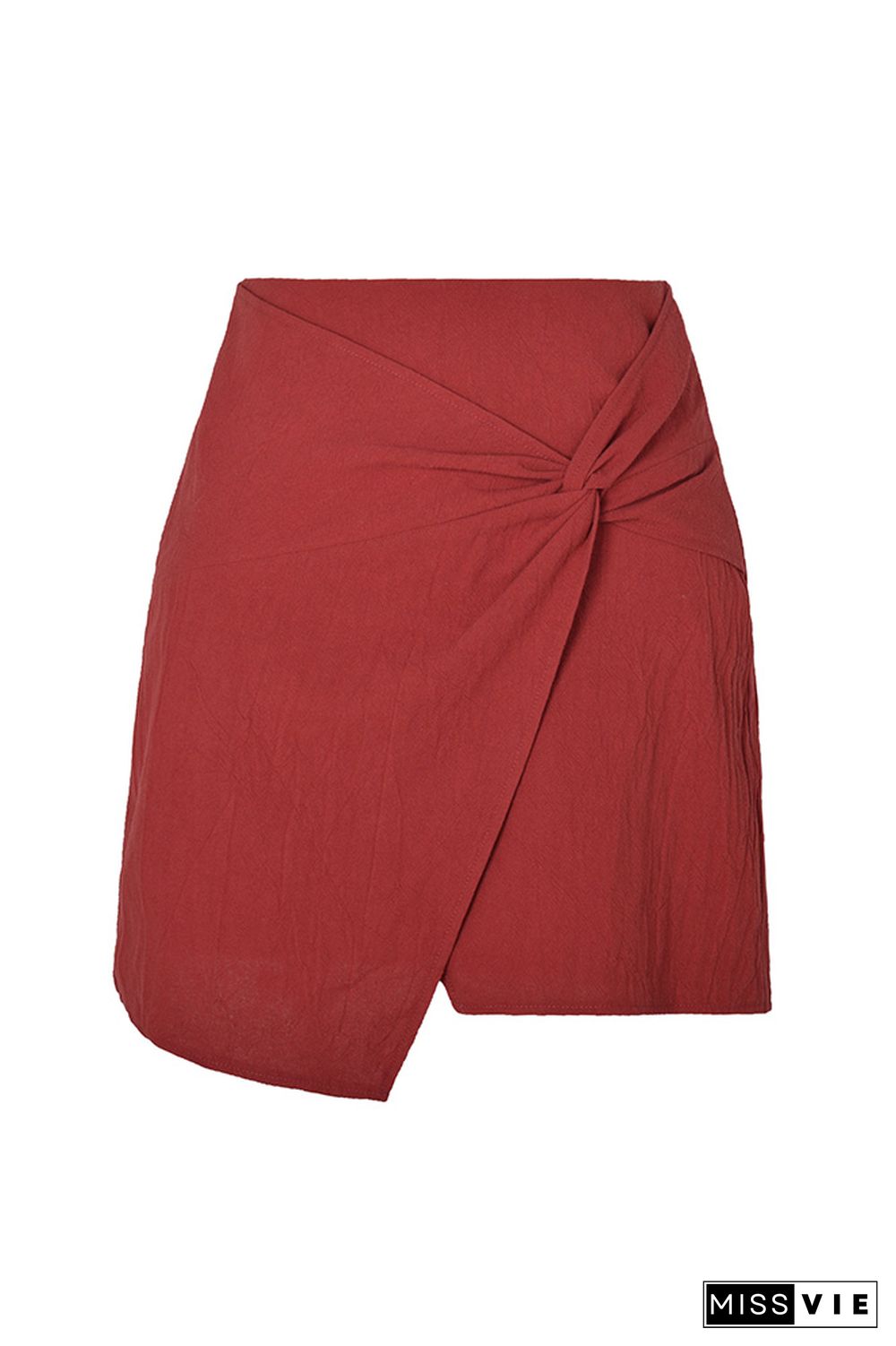 Twist Knot Linen SPlit Skirt