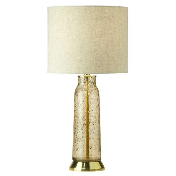 Juno River of Goods Amber and Beige Glass and Metal 22-Inch Table Lamp - 11