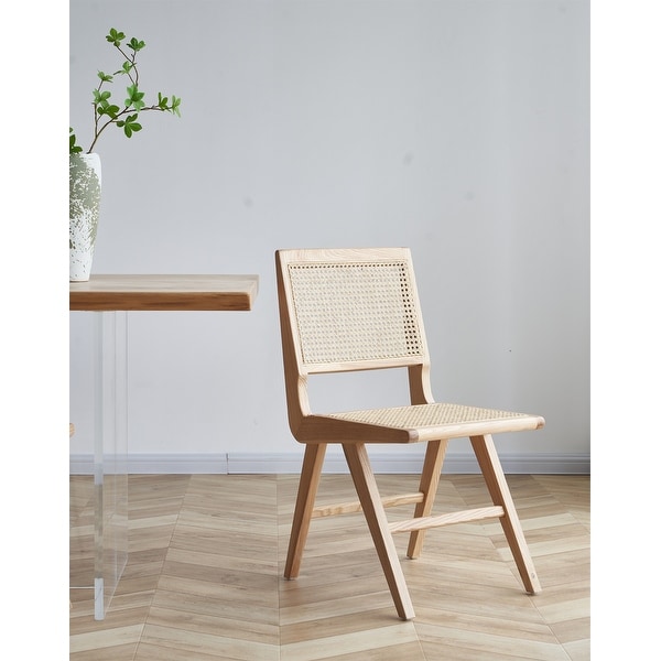 Clihome Charlie Natural Wood Color Side Chair(Set Of 2)