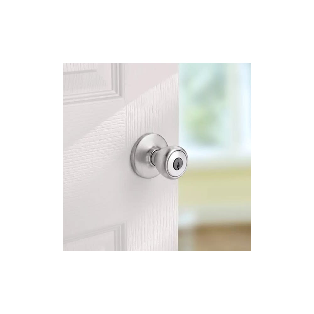 Satin Chrome Security Keyed Entry Exterior Tylo Lockset Knob