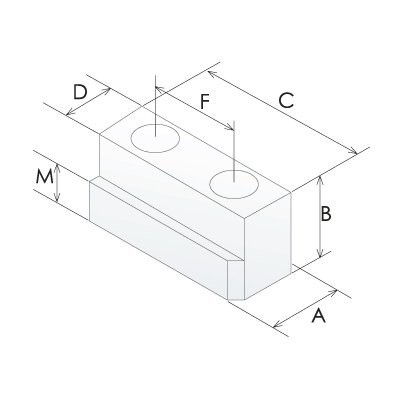 ABS Import Tools 3 PIECE JAW T NUT SET FOR 12 B 20...