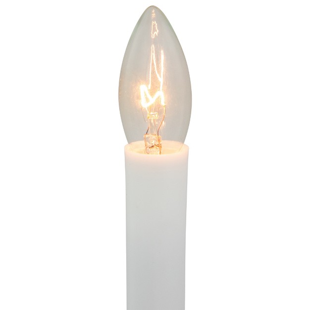 White And Gold C7 Light Christmas Candle Lamp With Timer