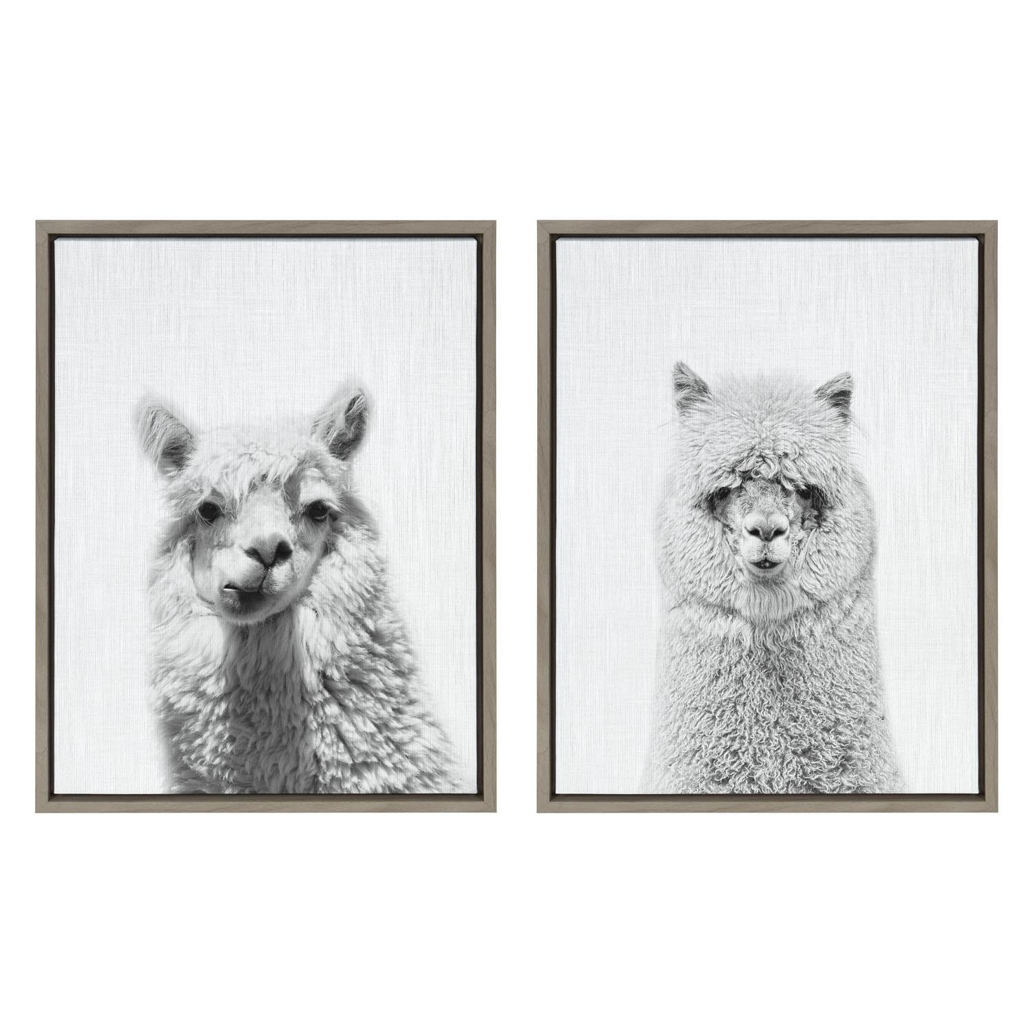 Kate and Laurel Animals/Insects Framed Canvas Art Prints， 18 in x 24 in， 2-Pieces， by Simon Te Of Tai