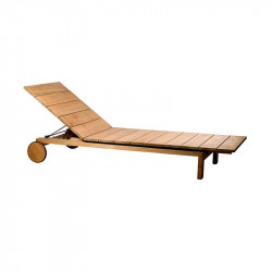 Bain de soleil en teck TRIBU Kos - Chaise longue en bois design