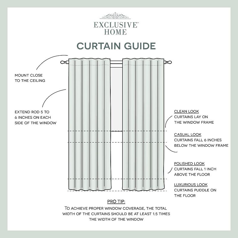 Exclusive Home 2-pack Catarina Layered Solid Blackout Window Curtains