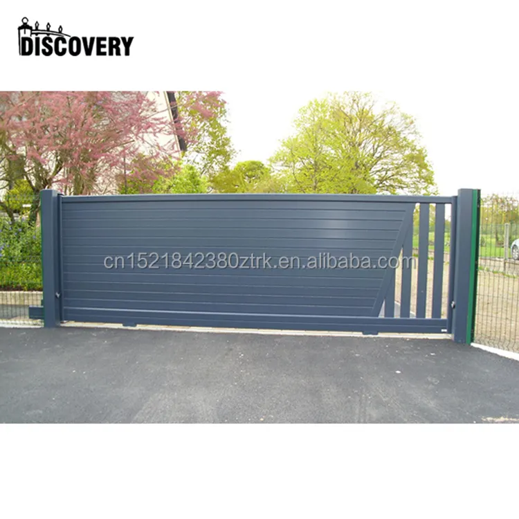 Aluminum automatic system courtyard aluminum sliding gate for driveway