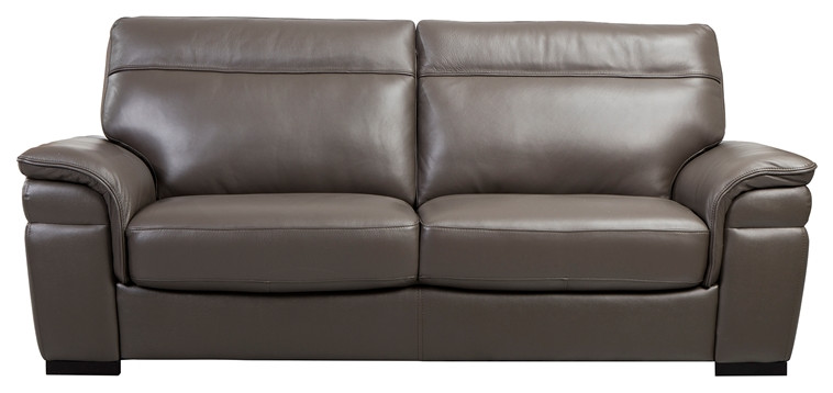 EK020 Taupe (Brown) Color With Italian Leather Sofa   Contemporary   Sofas   by Homesquare  Houzz