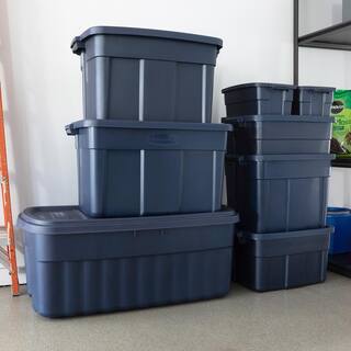 Rubbermaid Roughneck 10 Gal. Rugged Stackable Storage Tote Container (6-Pack) RMRT100015-6pack