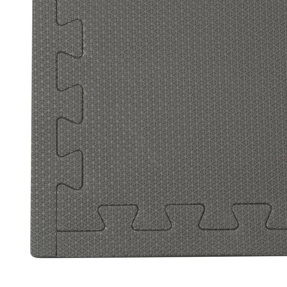 Norsk BlackGray 24 in. x 24 in. EVA Foam Sport Multi-Purpose Reversible Interlocking Tiles (112 sq. ft. - 28 tiles) 240251_7