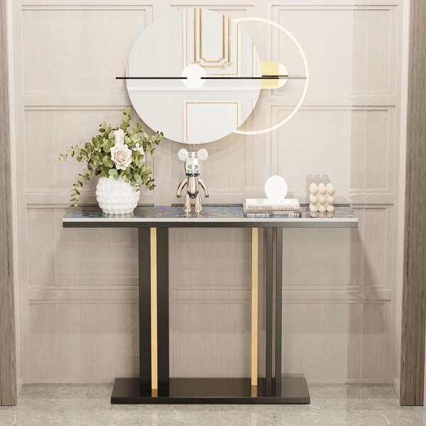 Modern Narrow Luxury Sintered Stone Console Table